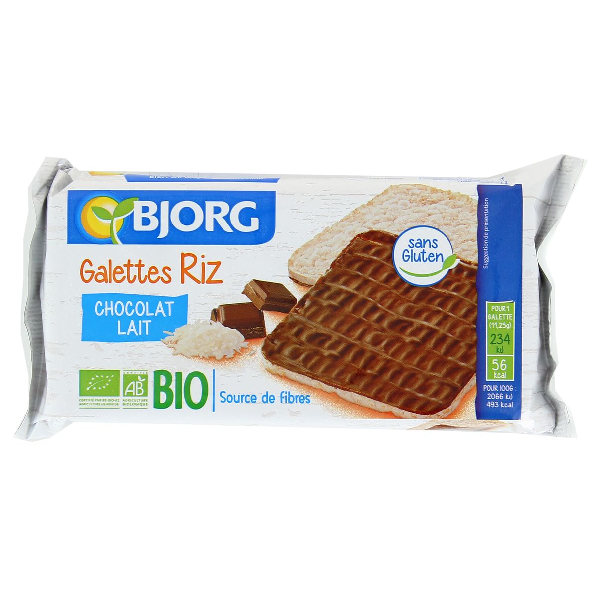 Livraison A Domicile Bjorg Galettes Riz Chocolat Lait Bio 90g