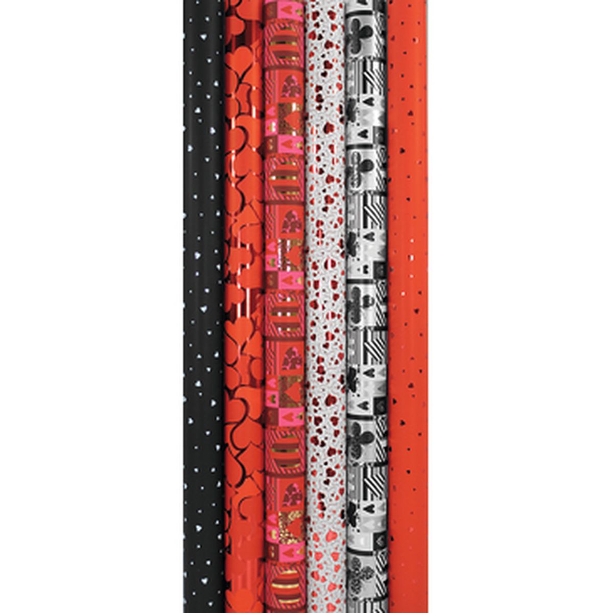 CLAIREFONTAINE Rouleau papier cadeau Arabesque Premium 80g. Dimensions 50 x  0,70m. Coloris Rouge motif or