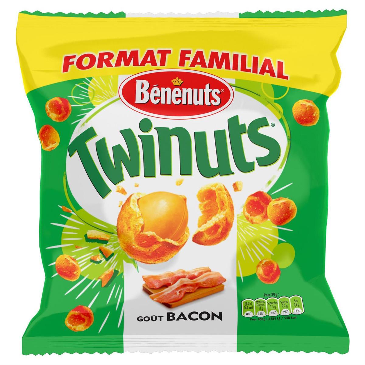 Livraison A Domicile Benenuts Cacahuetes Gout Bacon Twinuts 260g