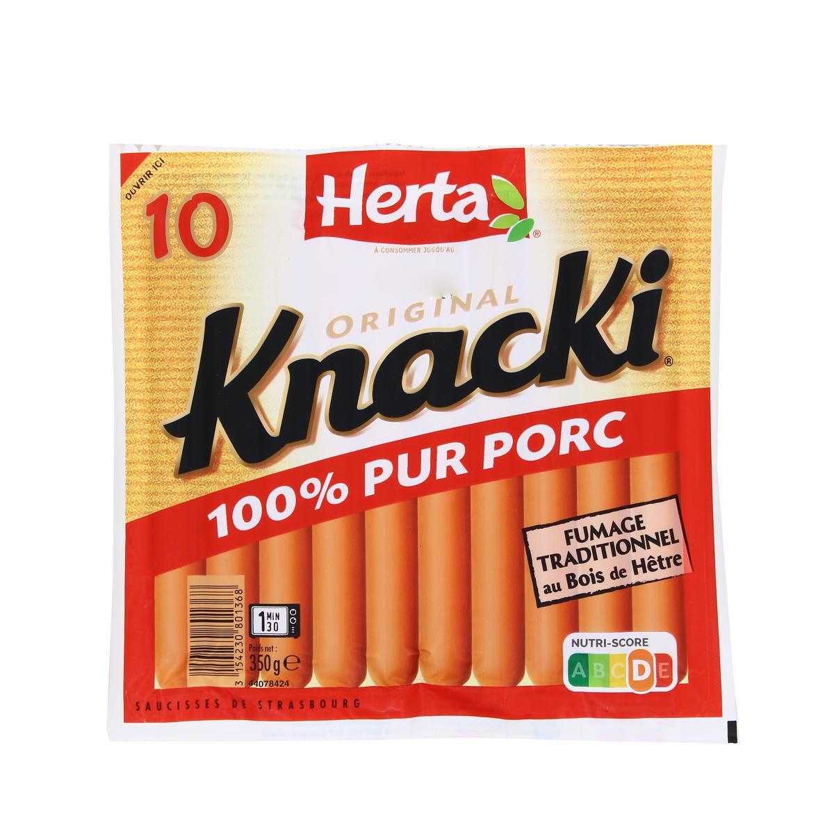 HERTA Sausage KNACKI X10 Pure Pork 350G : : Grocery