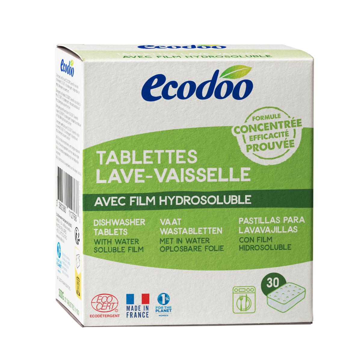 3380380112768 - Ecodoo - Tablette Lave-Vaisselle avec film Hydrosoluble ECOCERT