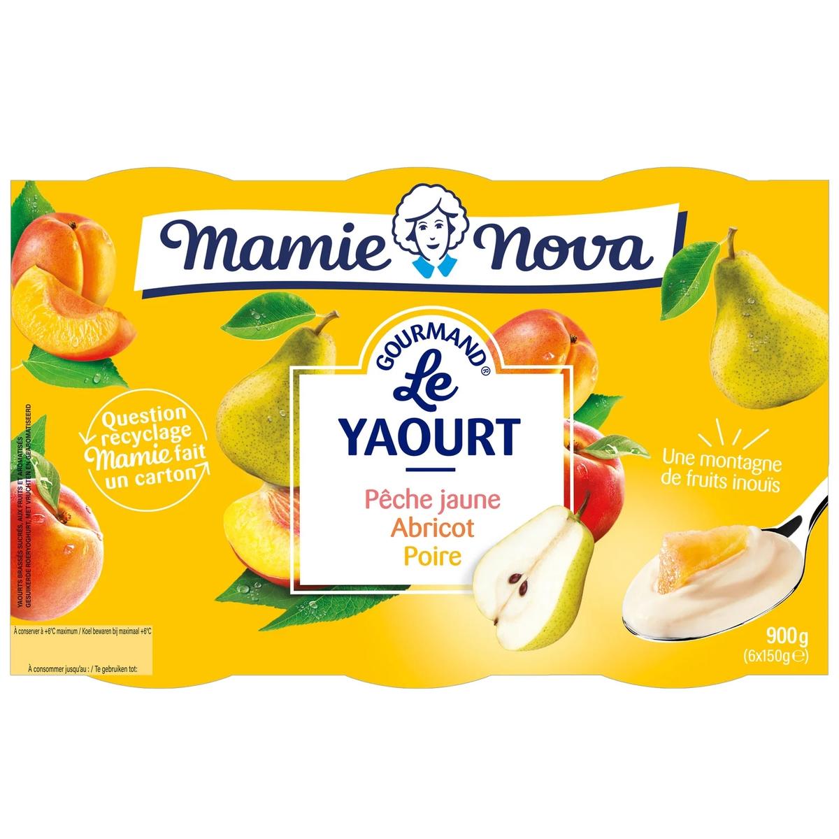 3456772023568 - Mamie Nova - Yaourts fruits jaunes morceaux de fruits