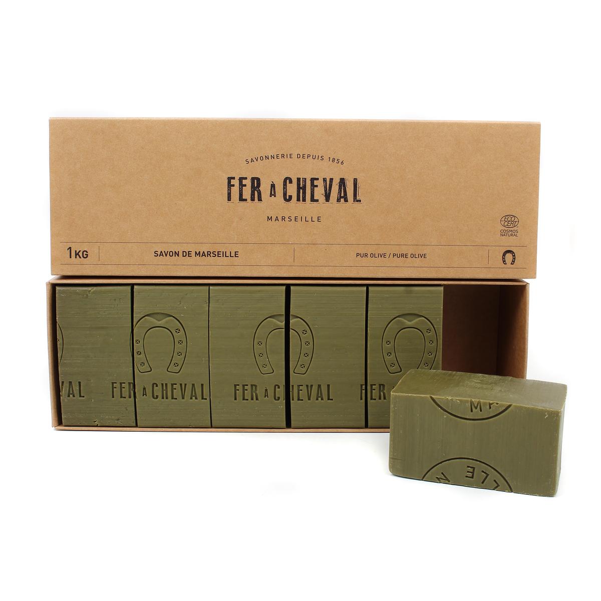 3519590214768 - Fer à Cheval - Savon de Marseille Barre Pur Olive 1kg Tranchée