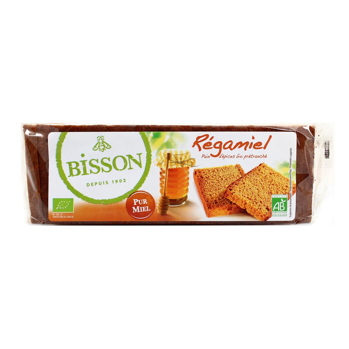 3760005045068 - Bisson - Pain d'épices prétranché au miel Régamiel, bio