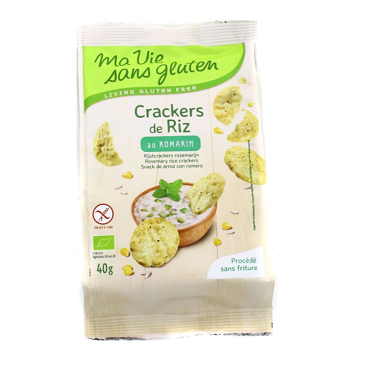 3380380077968 - Ma Vie Sans Gluten - Crackers riz romarin bio sans gluten