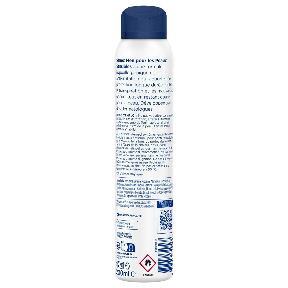 8718951729568 - Sanex Men - Déodorant Homme Sensitive