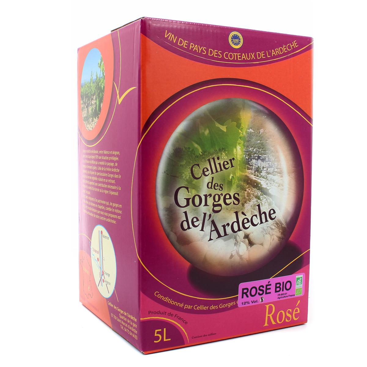 3760181040369 - Ardéche rosé IGP - Cellier des gorges de l''Ardèche BIO 12°