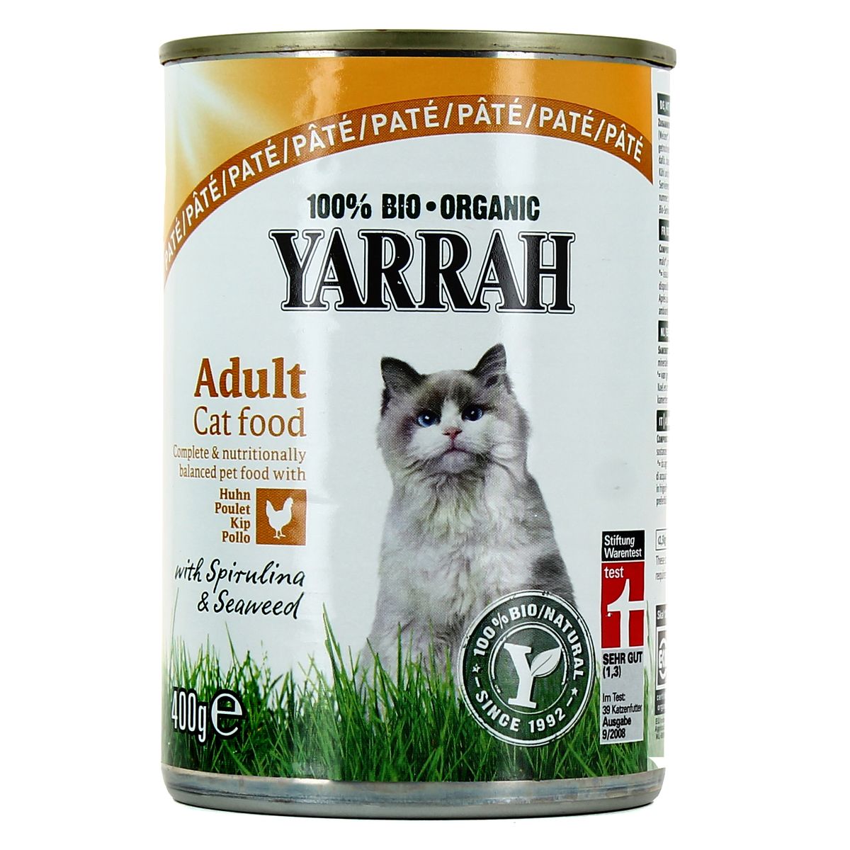 Pâté biologique au poulet pour chat - Yarrah Organic