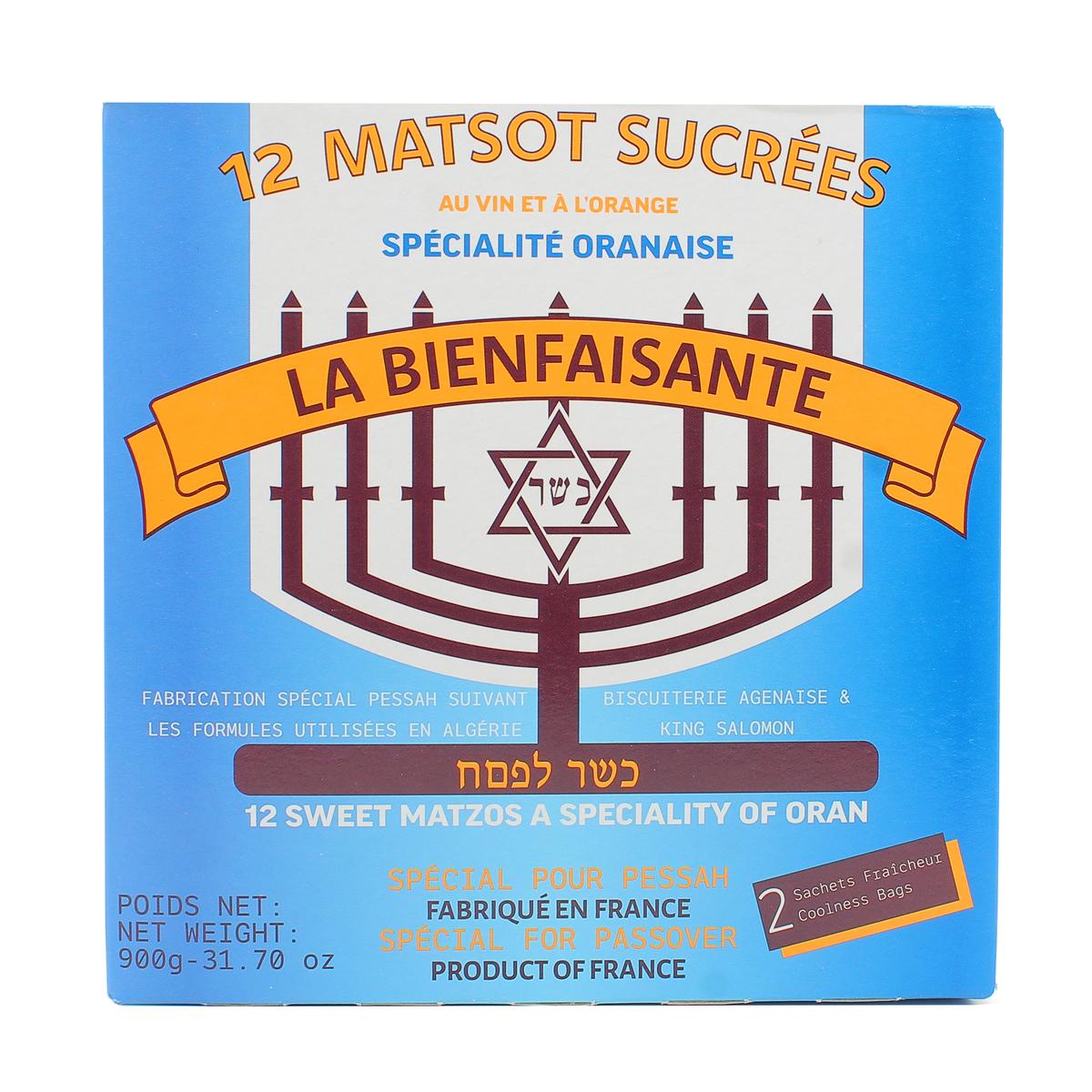 3177500000469 - La Bienfaisante - 12 matsot sucrées vin et orange