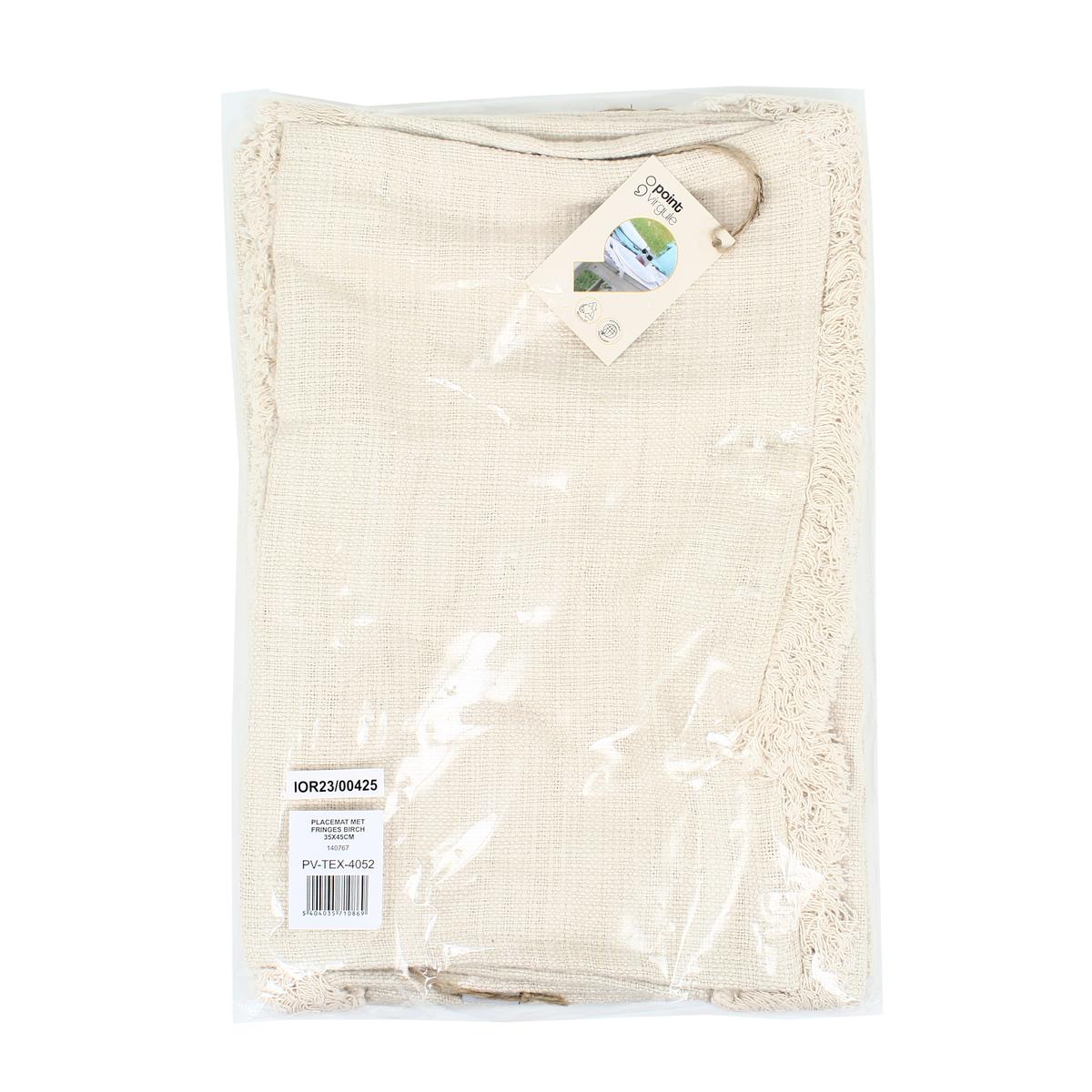 5404035710869 - Point virgule - Set de table en coton 100% recyclé blanc