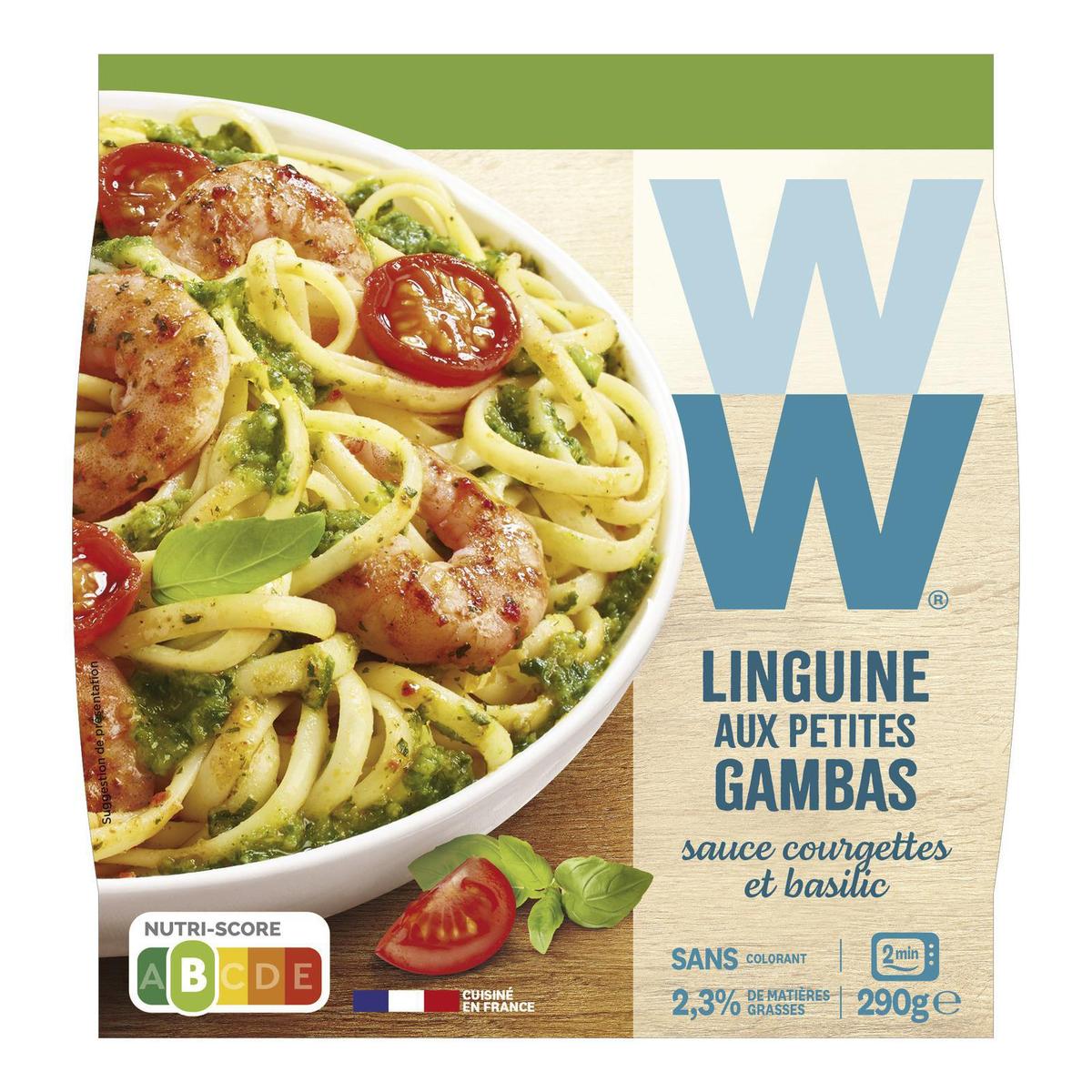 3248830000969 - WW - Linguini aux Petites Gambas Sauce Courgette et Basilic