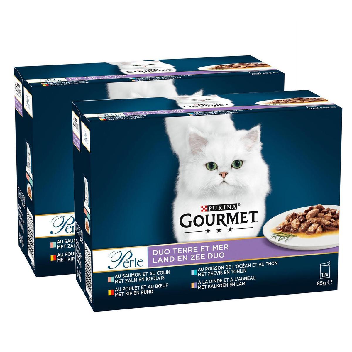 2050000394669 - Purina - Gourmet Perle - Sachets Duo Terre et Mer 4 variétés pour chat