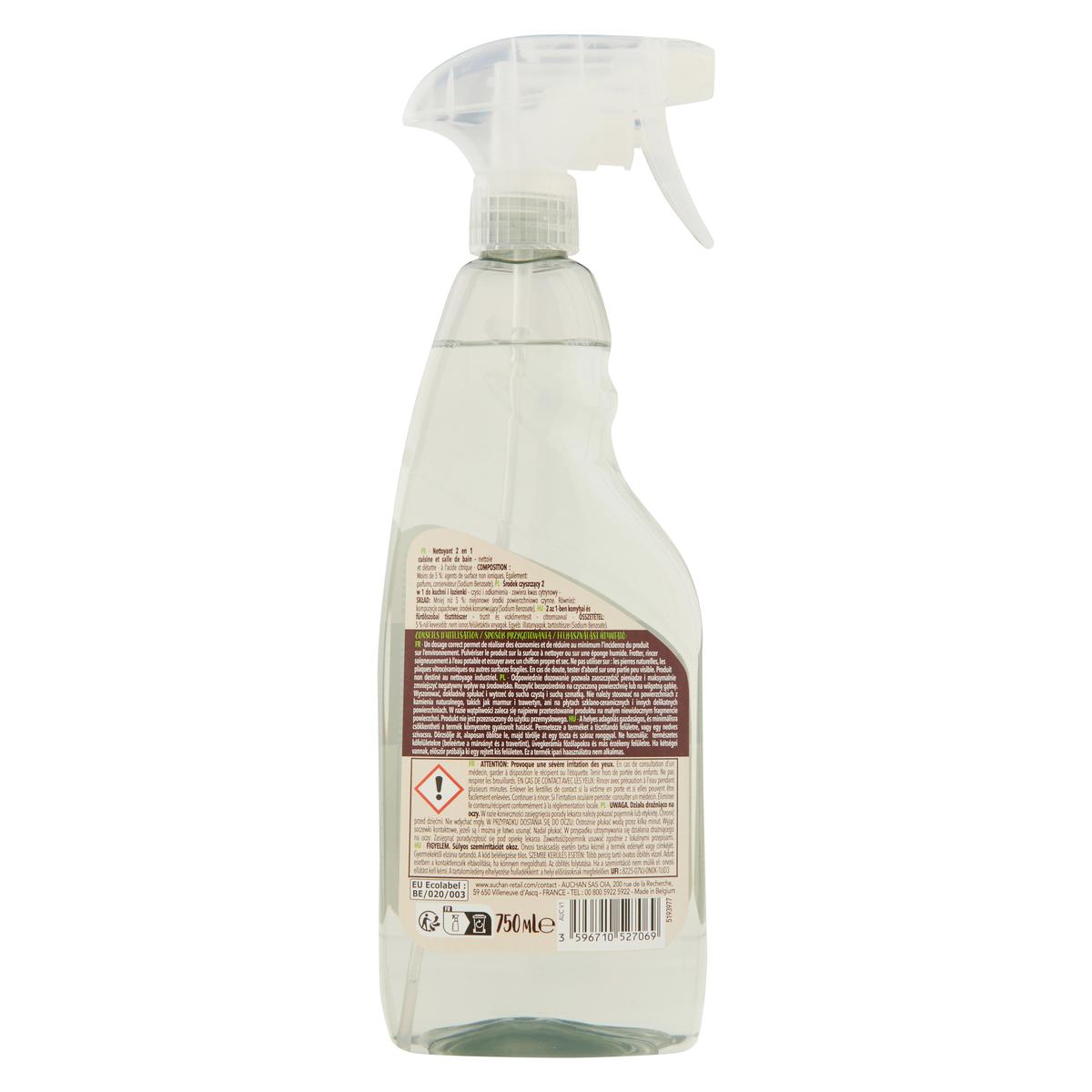 3596710527069 - Auchan Better Life - Spray cuisine salle de bain à l'acide citrique