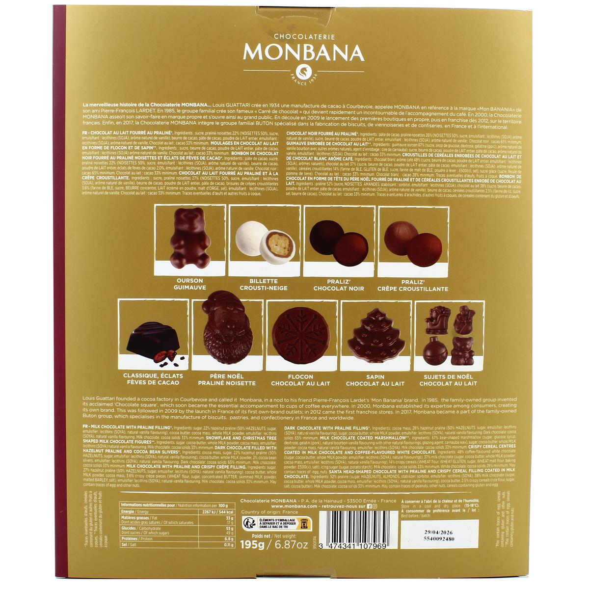 3474341107969 - Chocolaterie Monbana - Calendrier de l'Avent