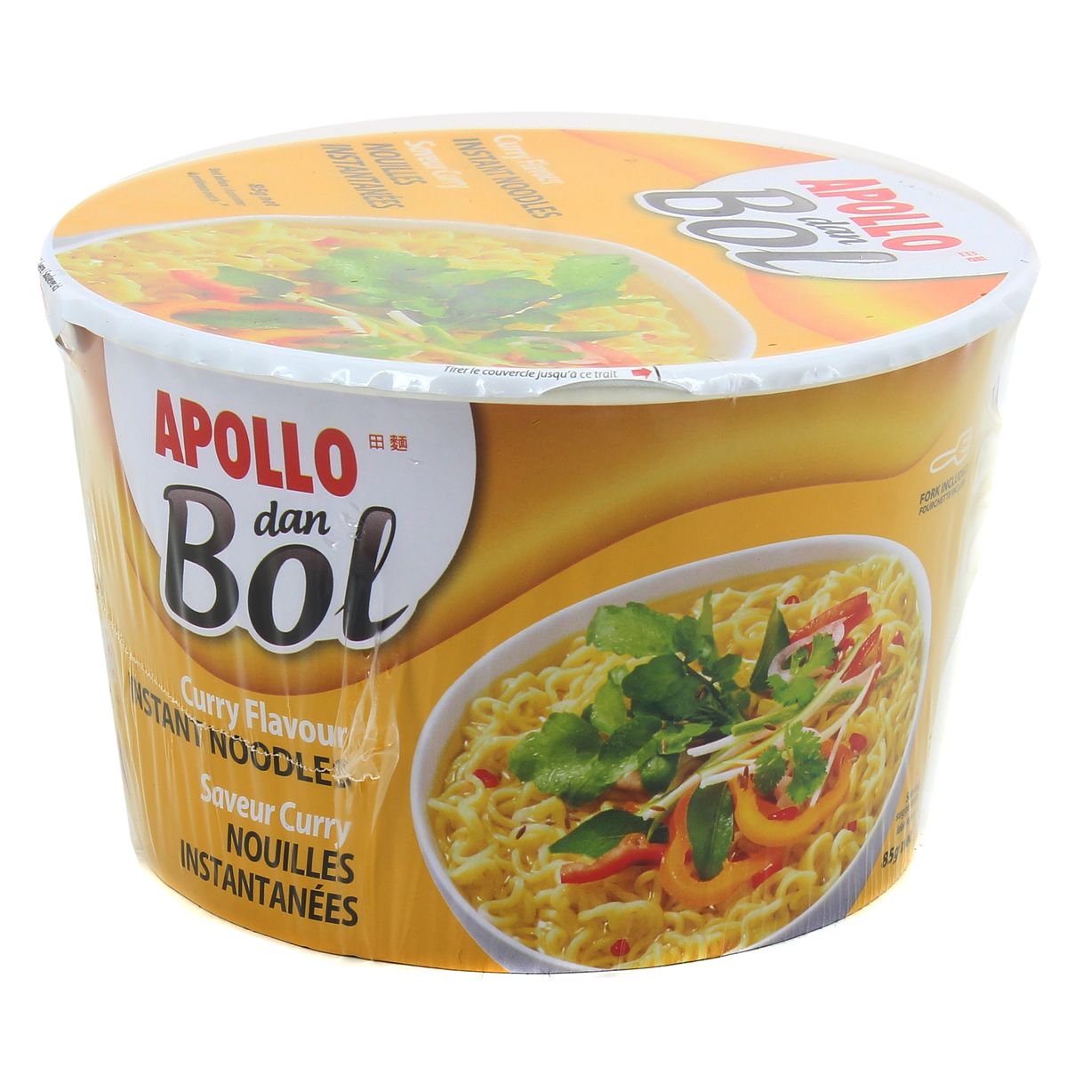 Acheter Apollo Dan Bol Nouilles instantanées saveur curry en cup, 85g