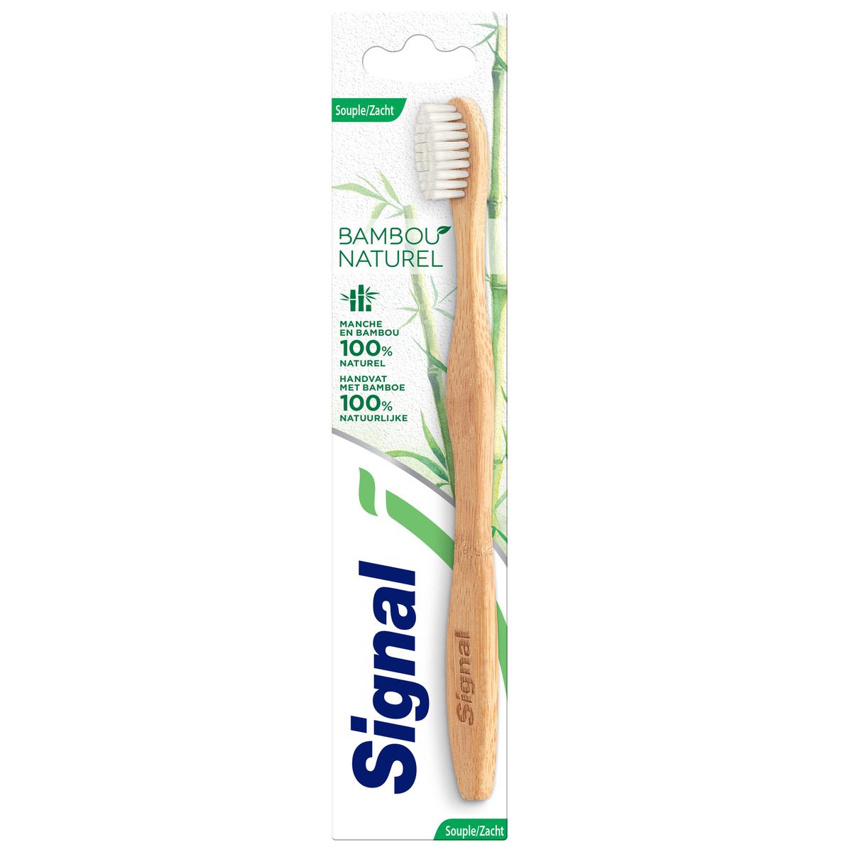 8720181048869 - Signal - Brosse à dents Souple Manche Bambou 100% Naturel