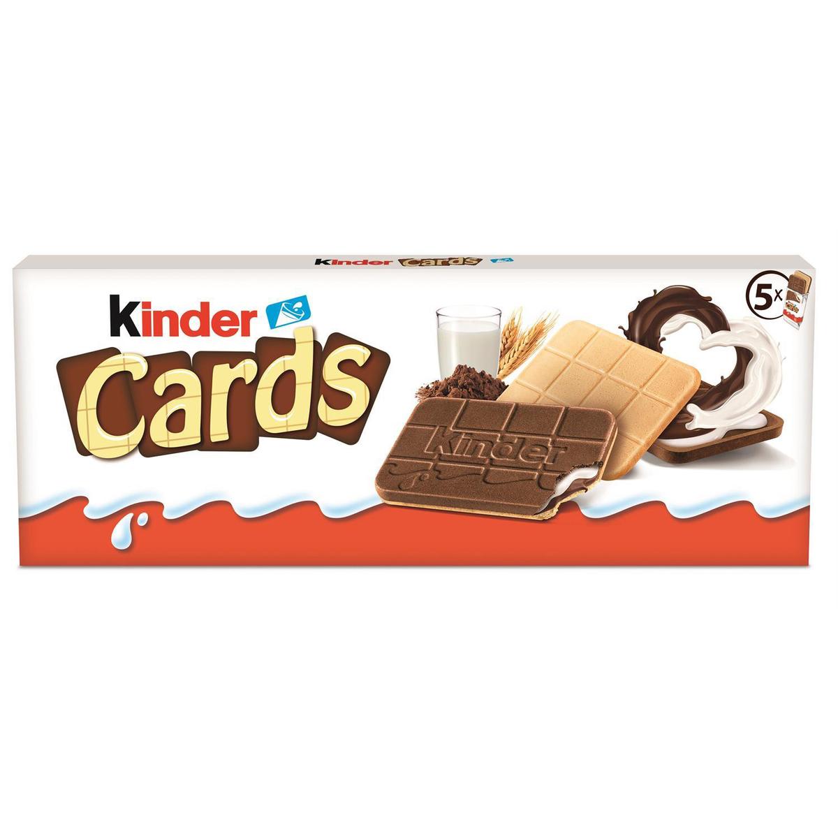 Livraison à domicile Kinder Cards chocolat au lait, 128g