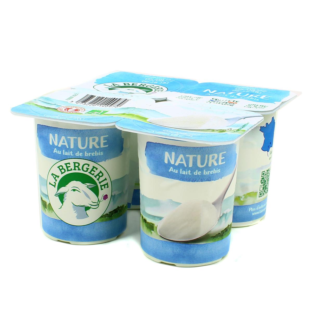 Yaourt au lait de brebis nature 0% MG BIO, 4x120g
