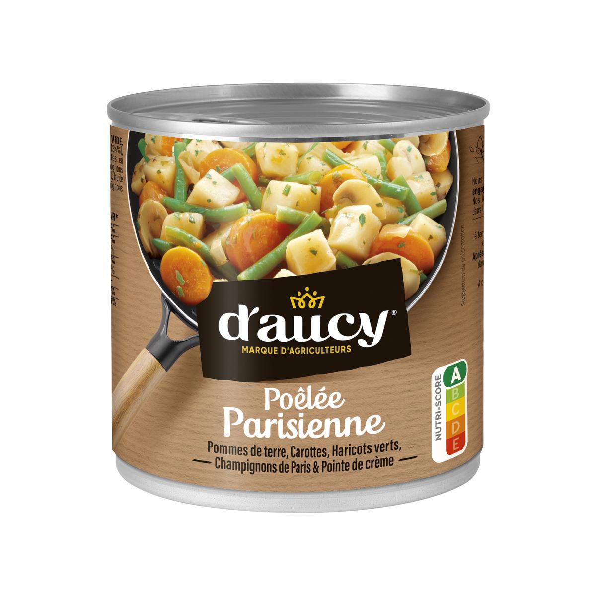 3017800201770 - D'aucy - Poêlée Parisienne- Pommes de Terre, Carottes, Haricots Verts, Champingons de Paris