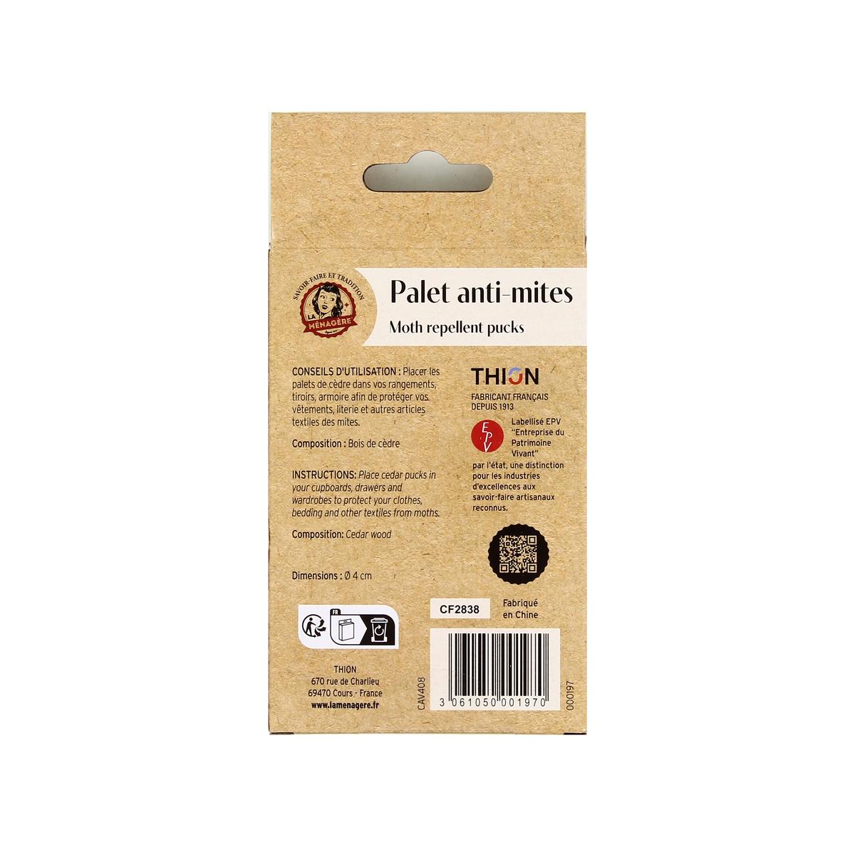 3061050001970 - La Ménagère - Anti-mites palet en cèdre