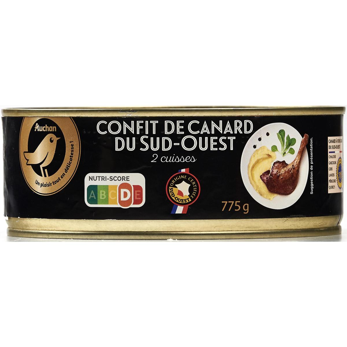 3596710212170 - Auchan Gourmet - Confit de canard IGP du Sud-Ouest 2 cuisses