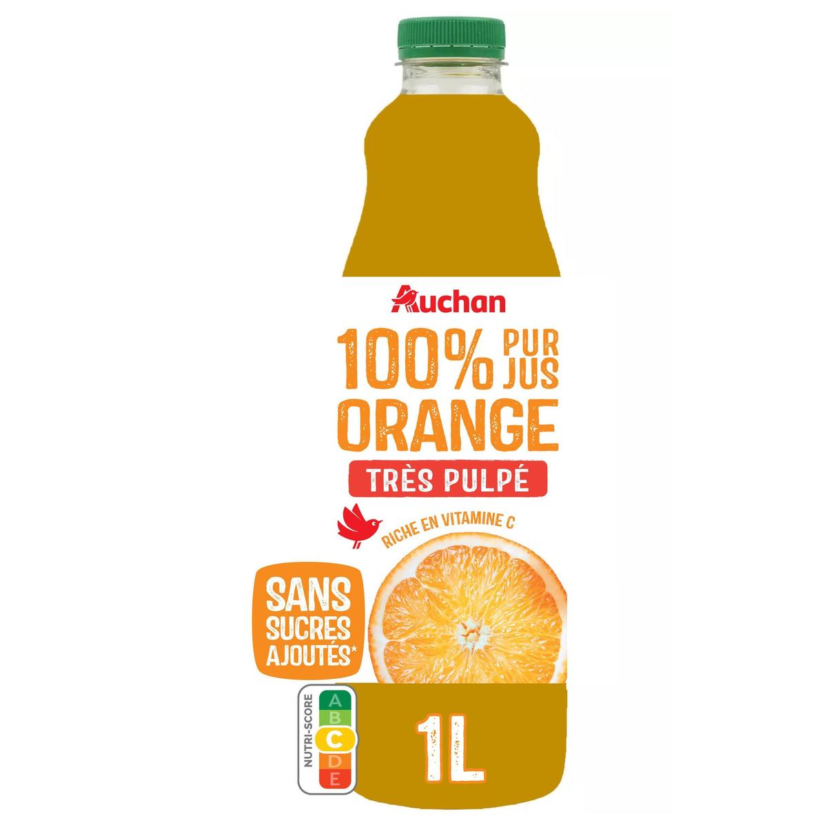 3596710492770 - Auchan - Pur jus d'orange très pulpé sans sucres ajoutés