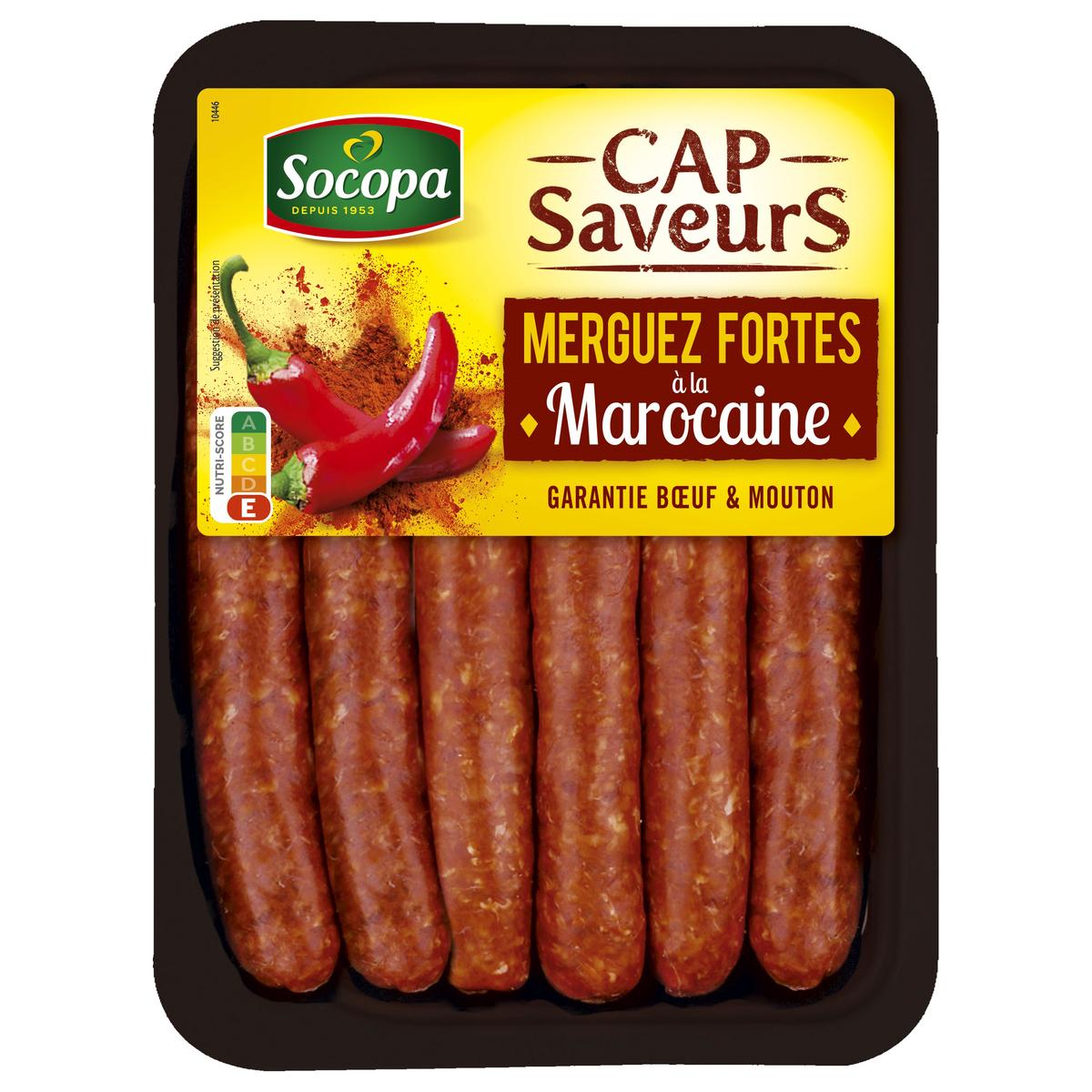 3039050643070 - Socopa - 6 Merguez fortes à la Marocaine 6x55g