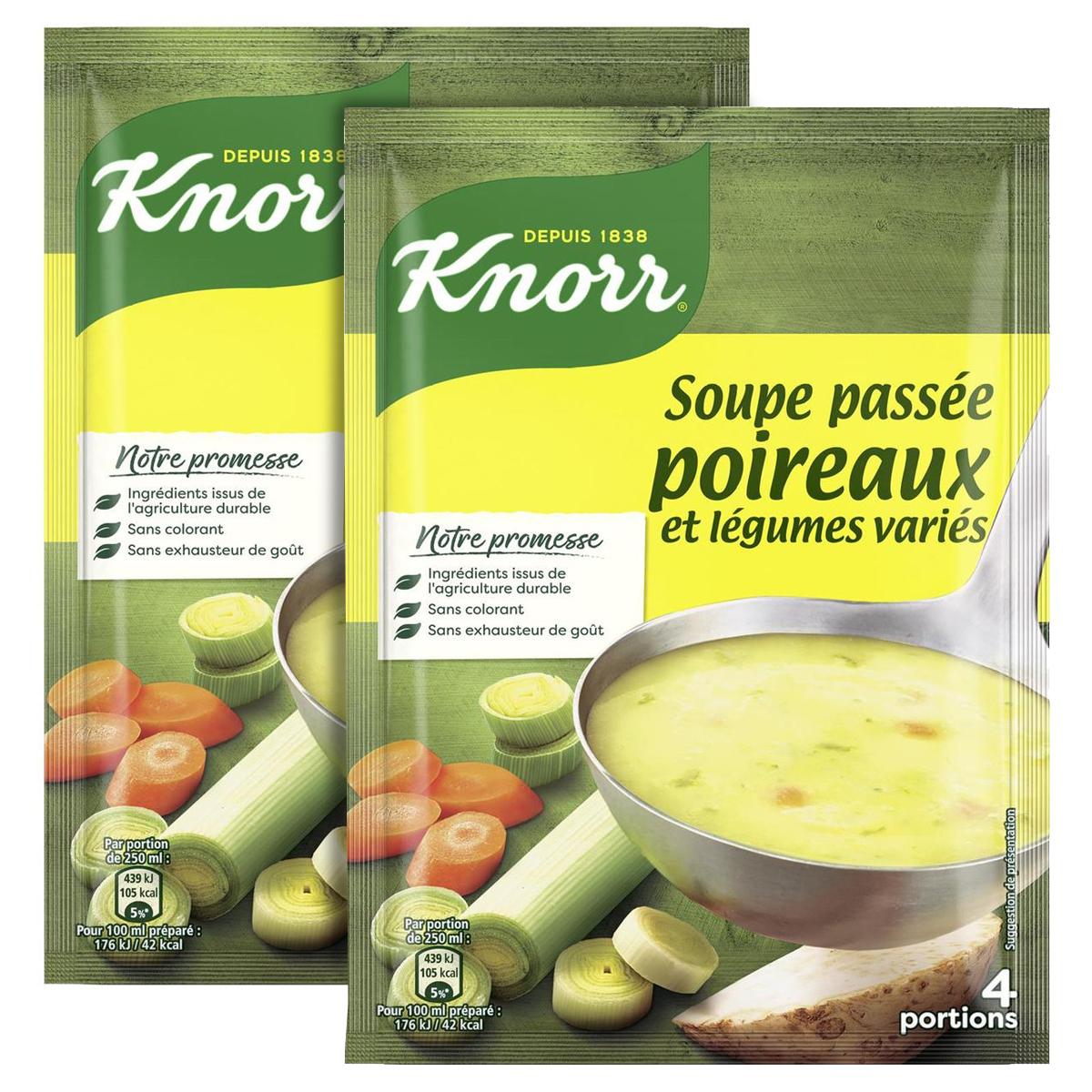 Knorr Minestrone à l'huile d'olive, soupe déshydratée, pour 4 portions - Le  sachet de 104g : : Epicerie