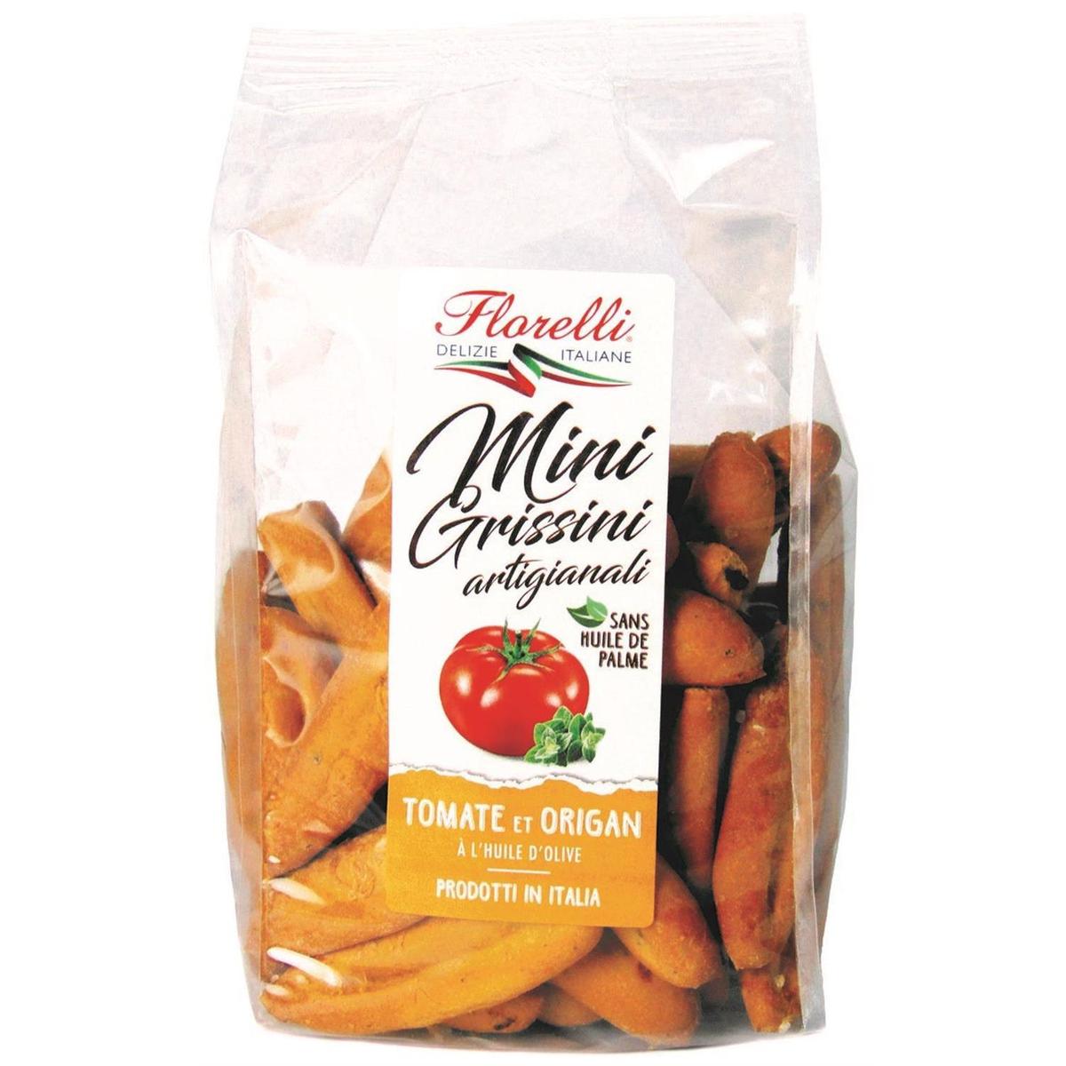 3760077537270 - Florelli - Mini Gressins Traditionnel Tomates Origan - Grissini