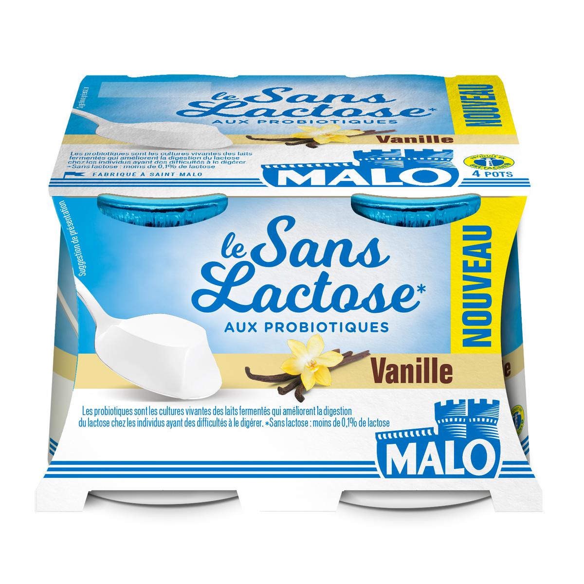 3278692500871 - Malo - Yaourt vanille sans lactose aux probiotiques
