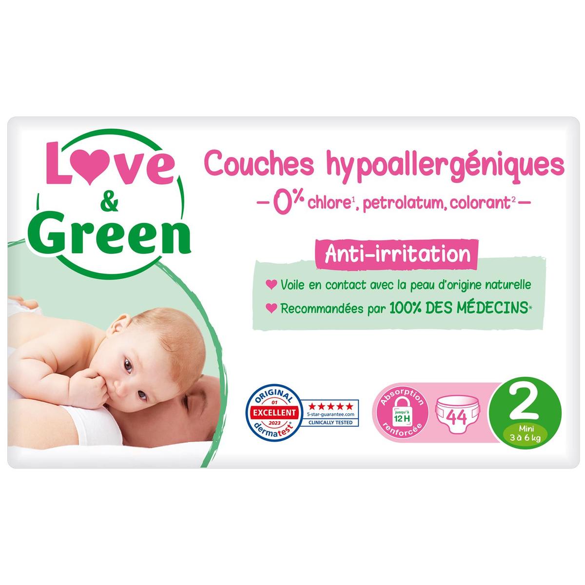 3700668701871 - Love & Green - Couches écologiques T2 3 - 6 kg