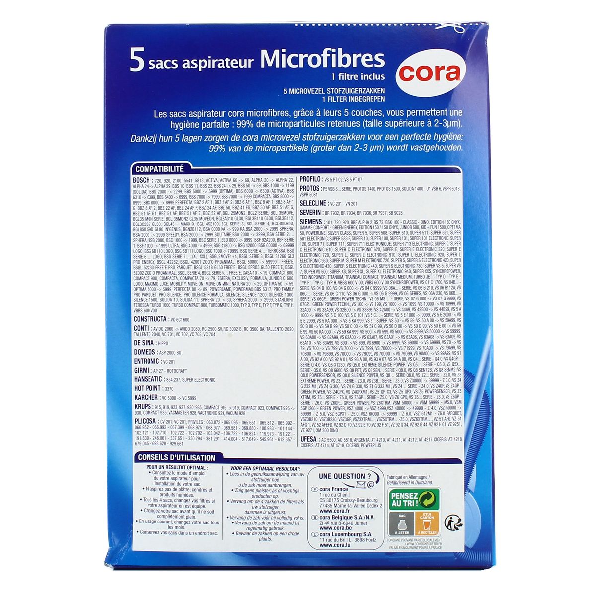 3257985822371 - Cora - Sacs aspirateur N013+