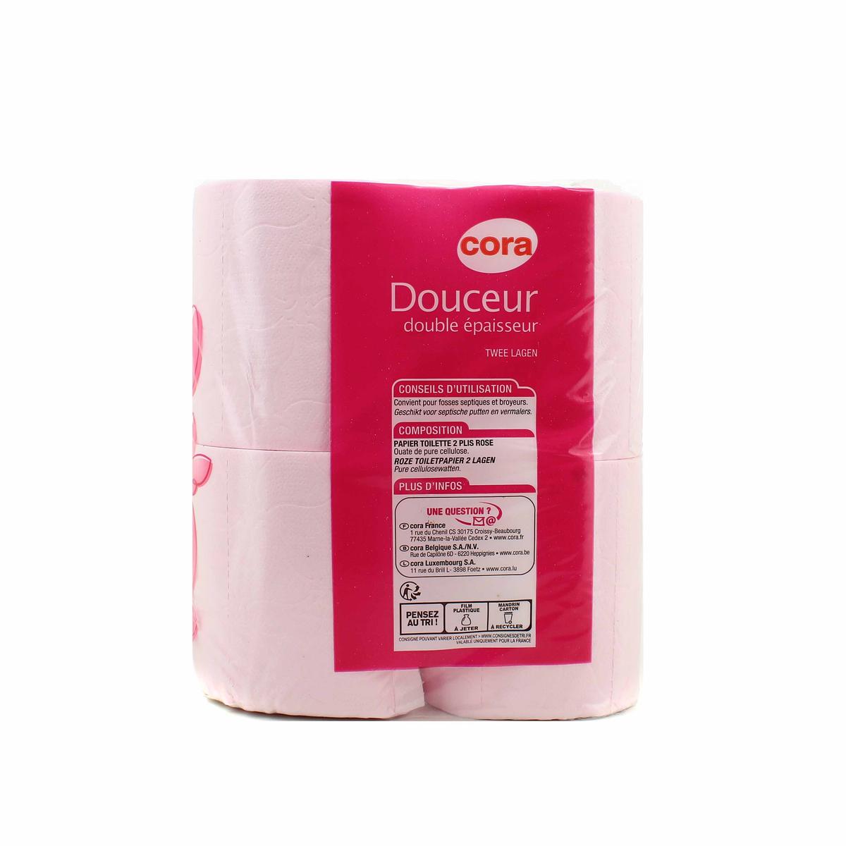 Acheter Promotion Cora Papier toilette rose, Lot de 3 x 9 rouleaux