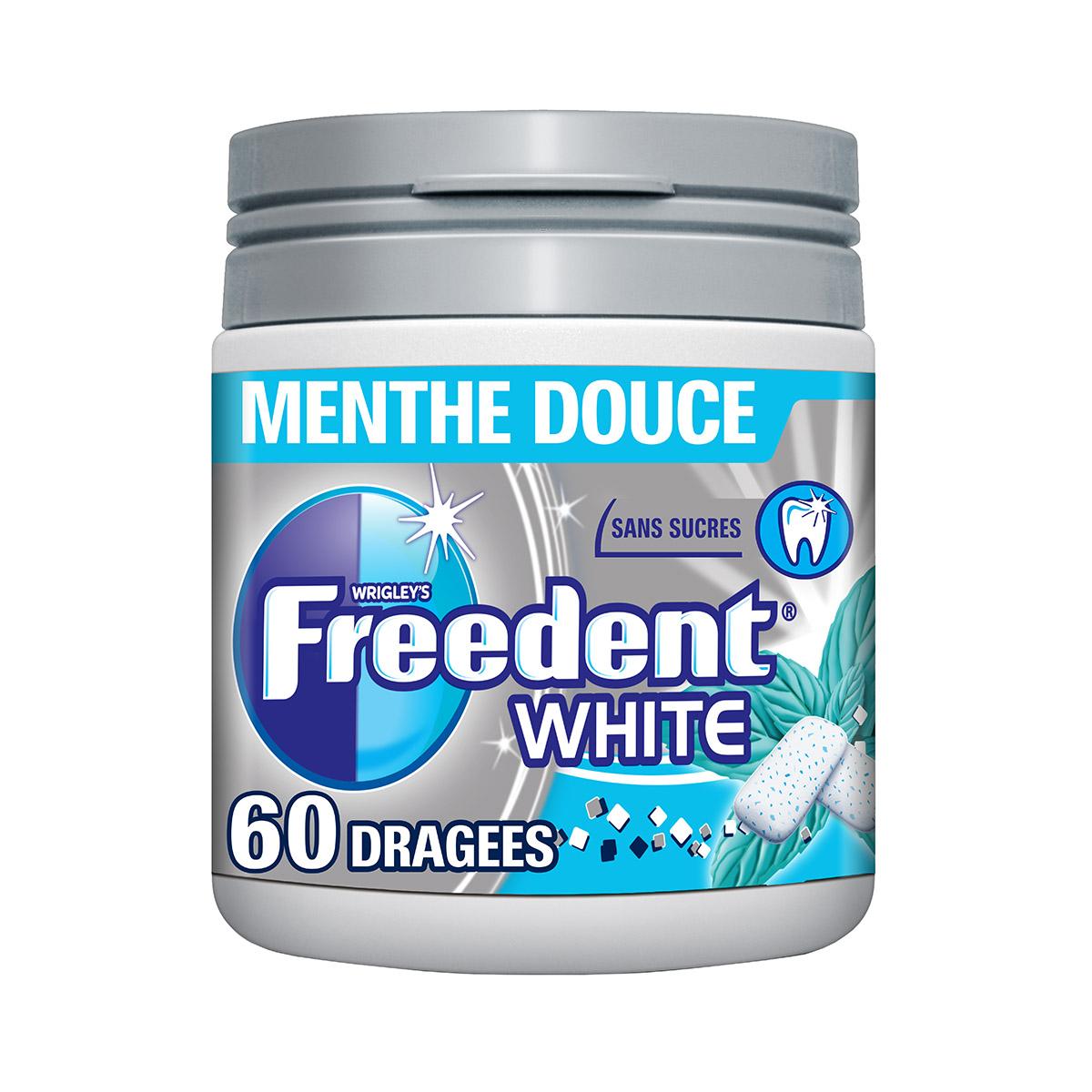 Achat Freedent Chewing gum White menthe douce sans sucres, 60 Dragées