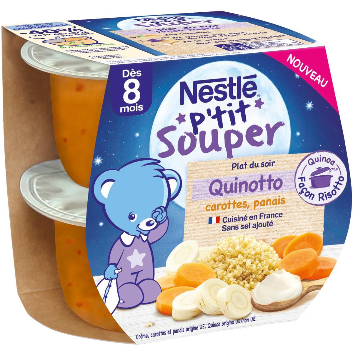 8445290565471 - Nestlé - P'tit Souper - Quinitto Carottes Panais Bol Bébé Dès 8 mois