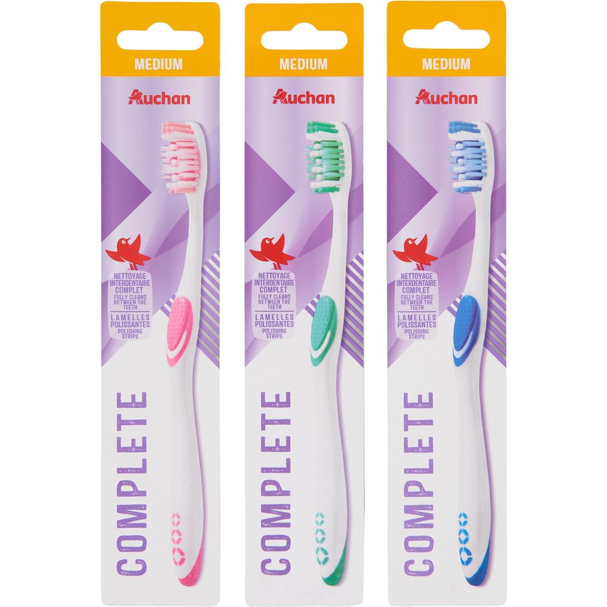 3245678670972 - Auchan - Brosse à dents medium complete