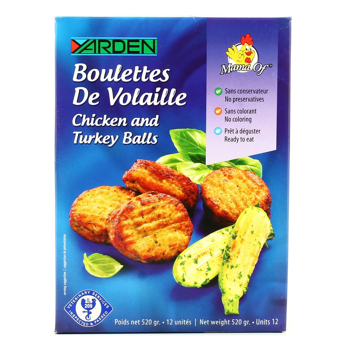 3433990001172 - Yarden - Boulettes de volaille