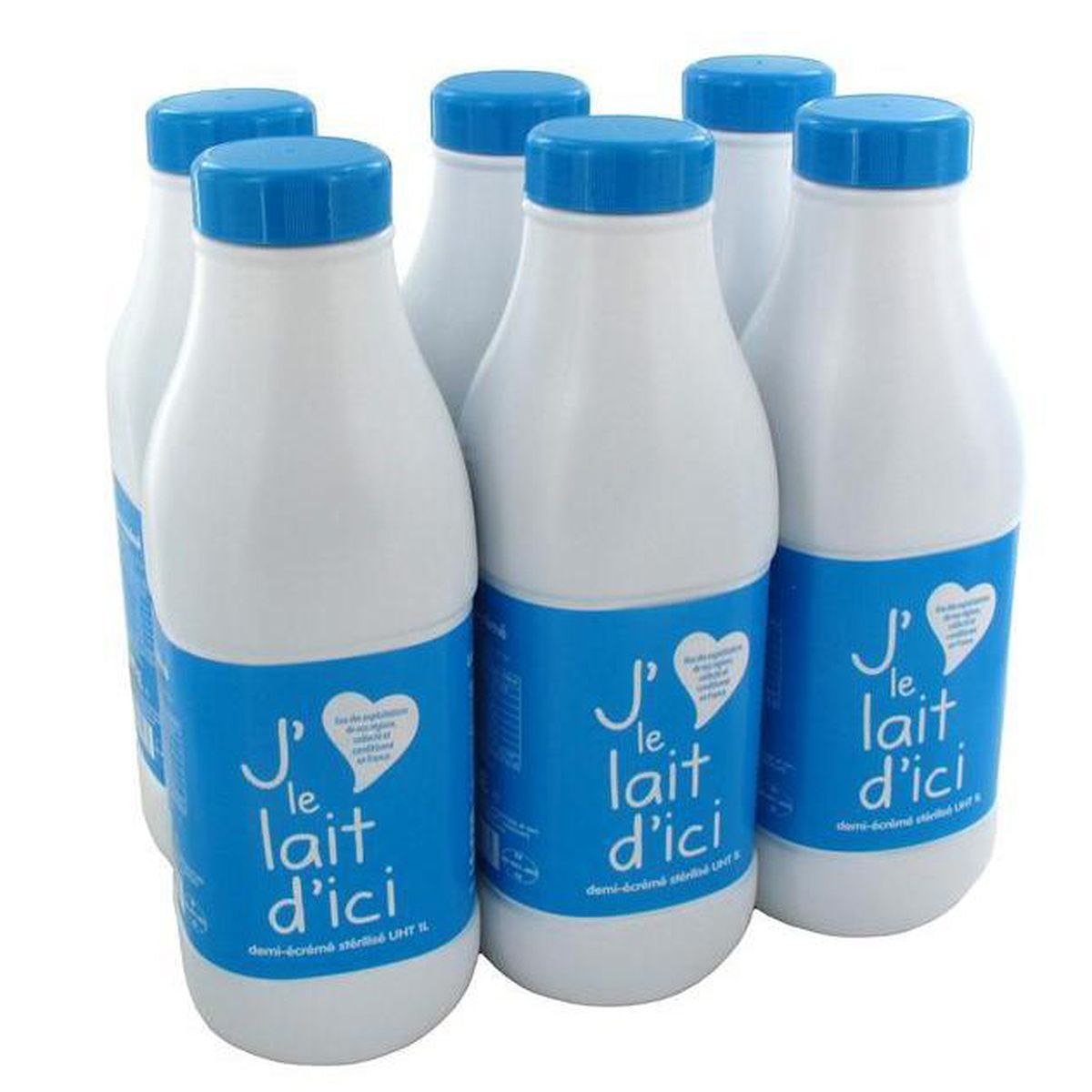 Achat / Vente Le lait d'ici 1/2 écrémé stérilisé UHT bouteille, 6x1L