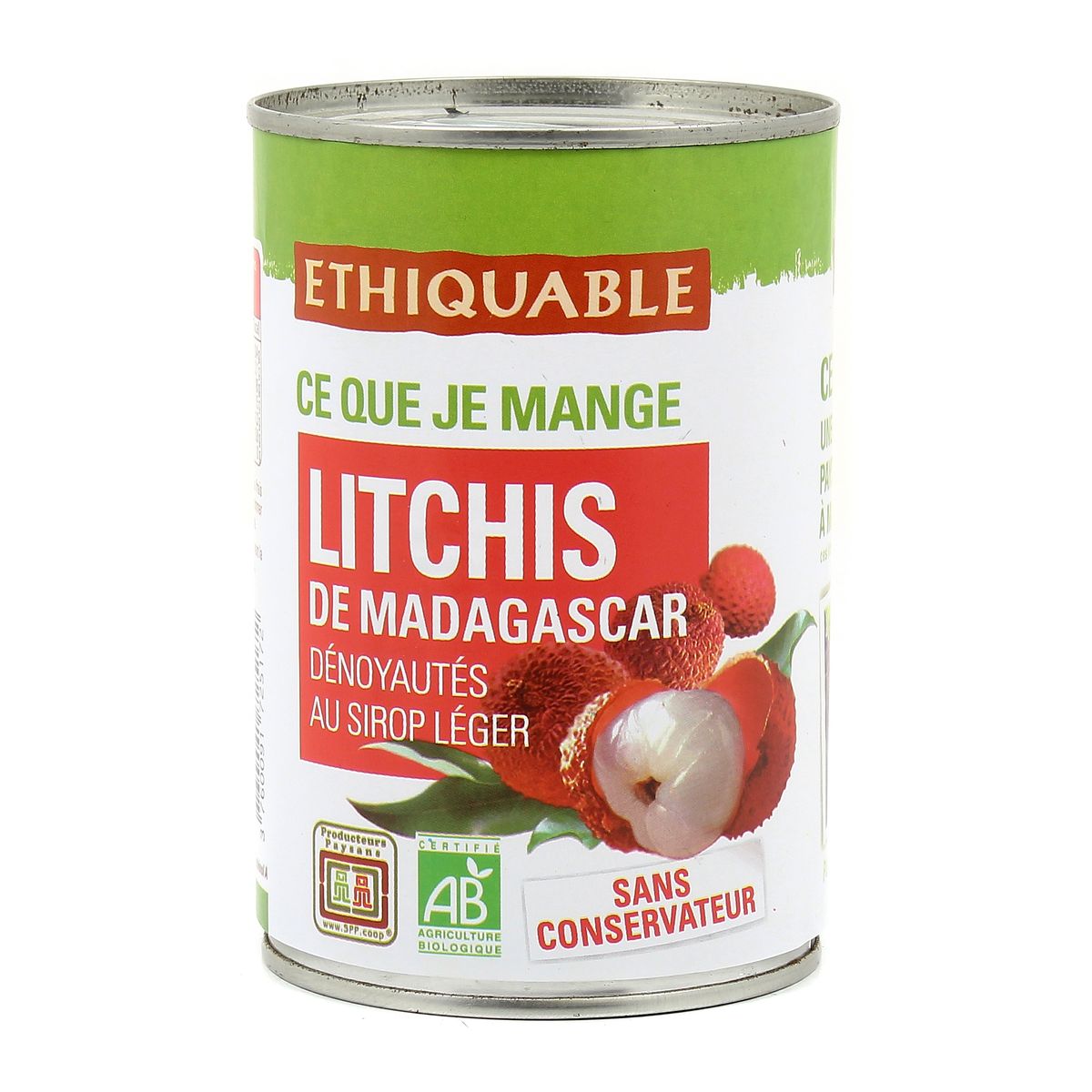 3760091725172 - Ethiquable - Commerce Equitable - Litchis dénoyeauté bio 