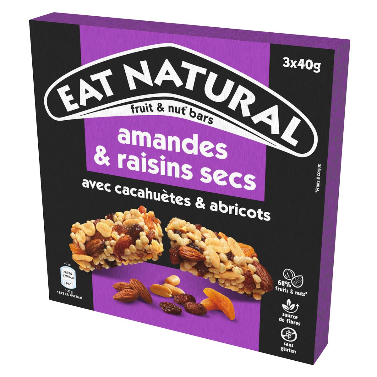 8000500435472 - EAT NATURALS - Barres Amande, Abricot et Raisin secs