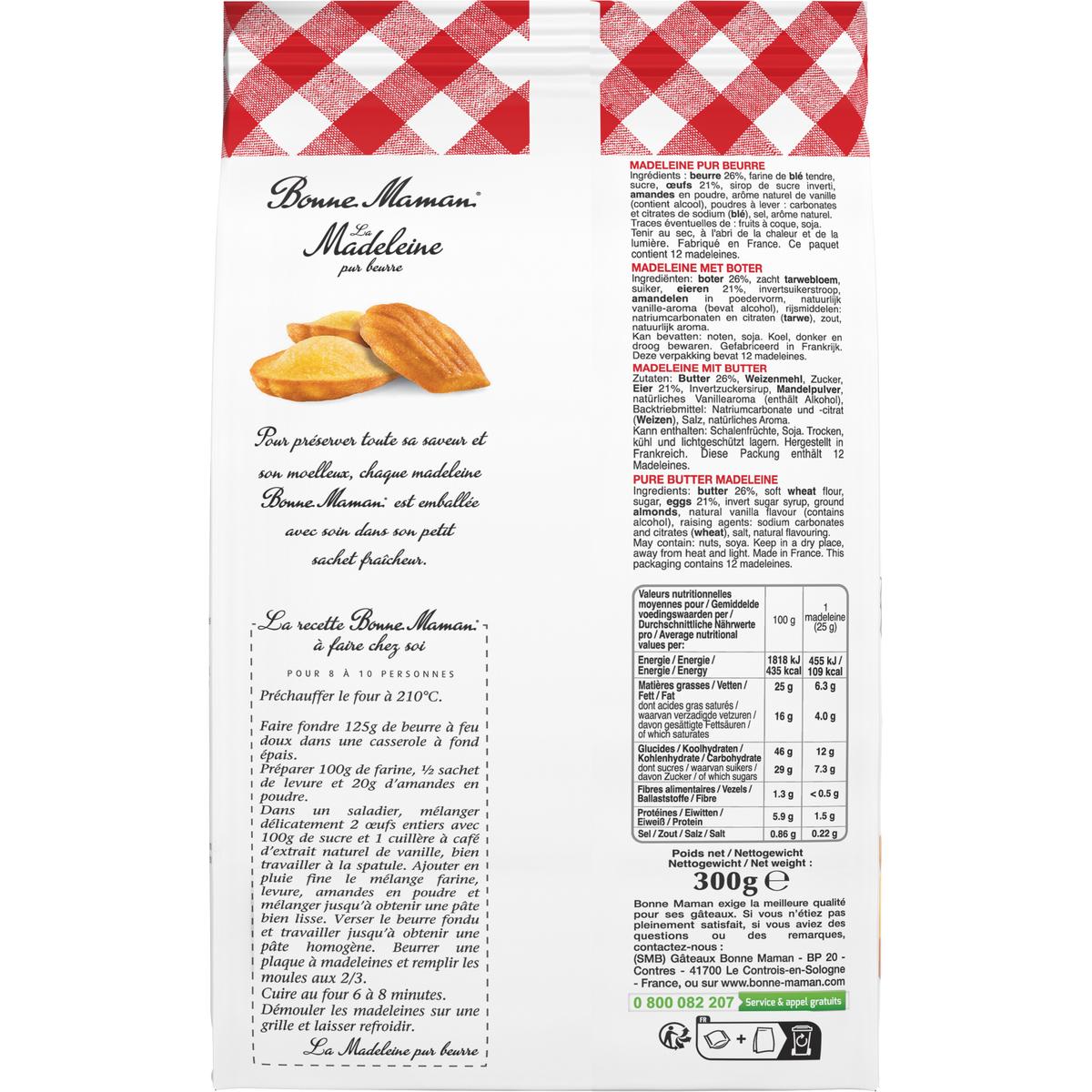 2050000336072 - Bonne Maman - Madeleine tradition pur beurre x12