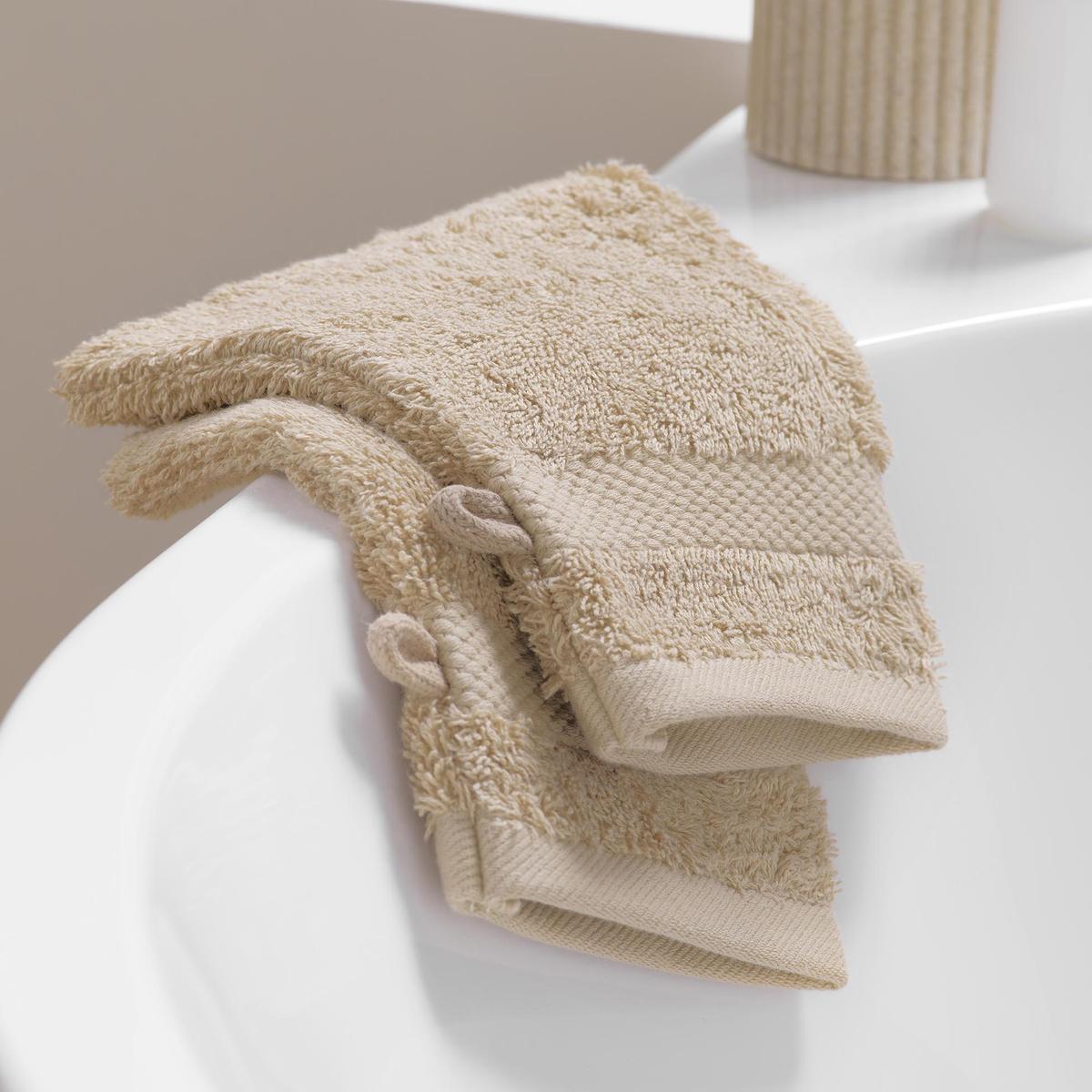 3574388020273 - Douceur D Interieur - Gant de toilette éponge noisette