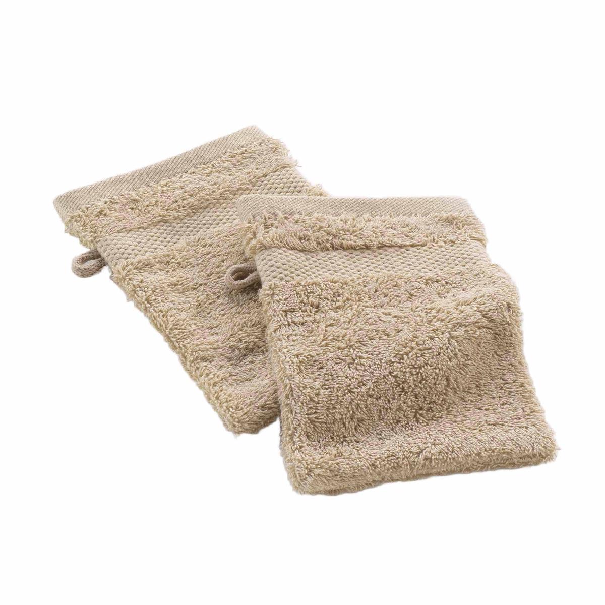3574388020273 - Douceur D Interieur - Gant de toilette éponge noisette