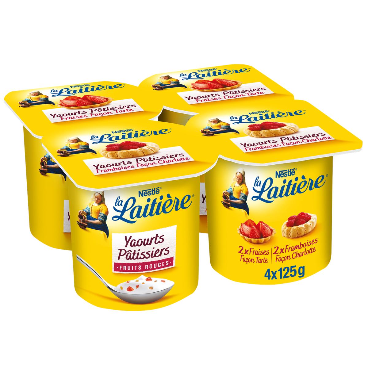 3023290091173 - La laitière - Yaourts pâtissiers fruits rouges