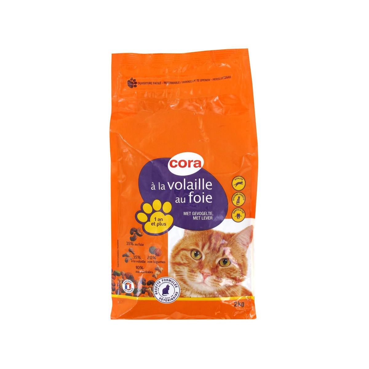 Achat Cora Croquettes pour chat Volaille, Foie, Légumes et Céréales