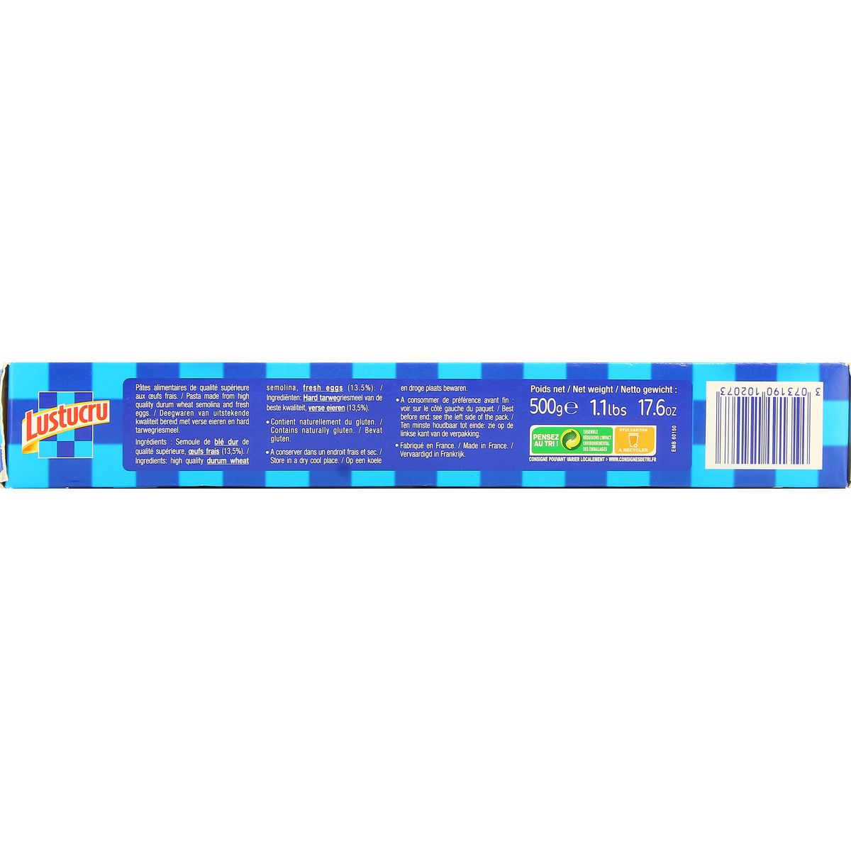 3073190102073 - Lustucru - Pâtes Spaghetti Longs aux Oeufs Frais