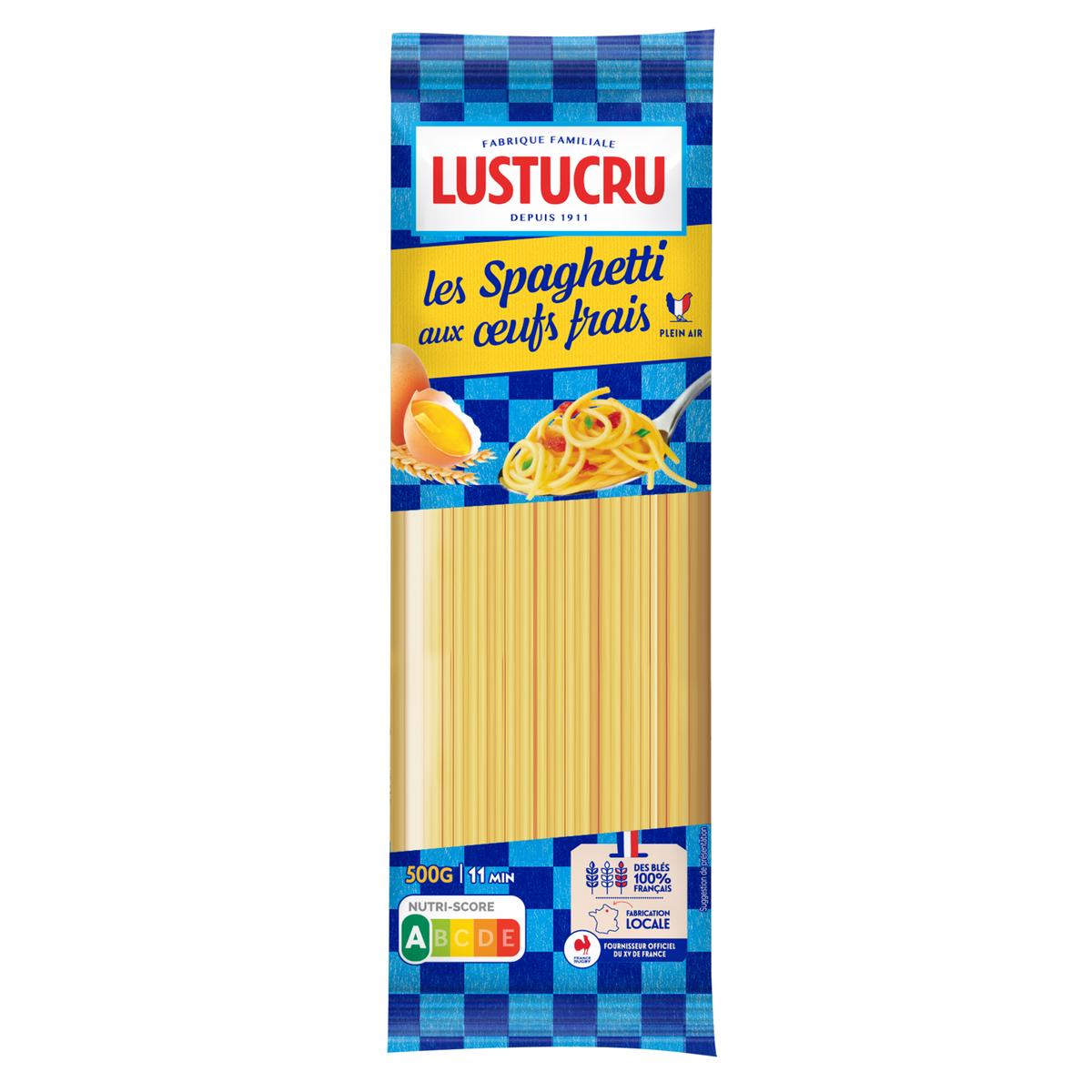 3073190102073 - Lustucru - Pâtes Spaghetti Longs aux Oeufs Frais