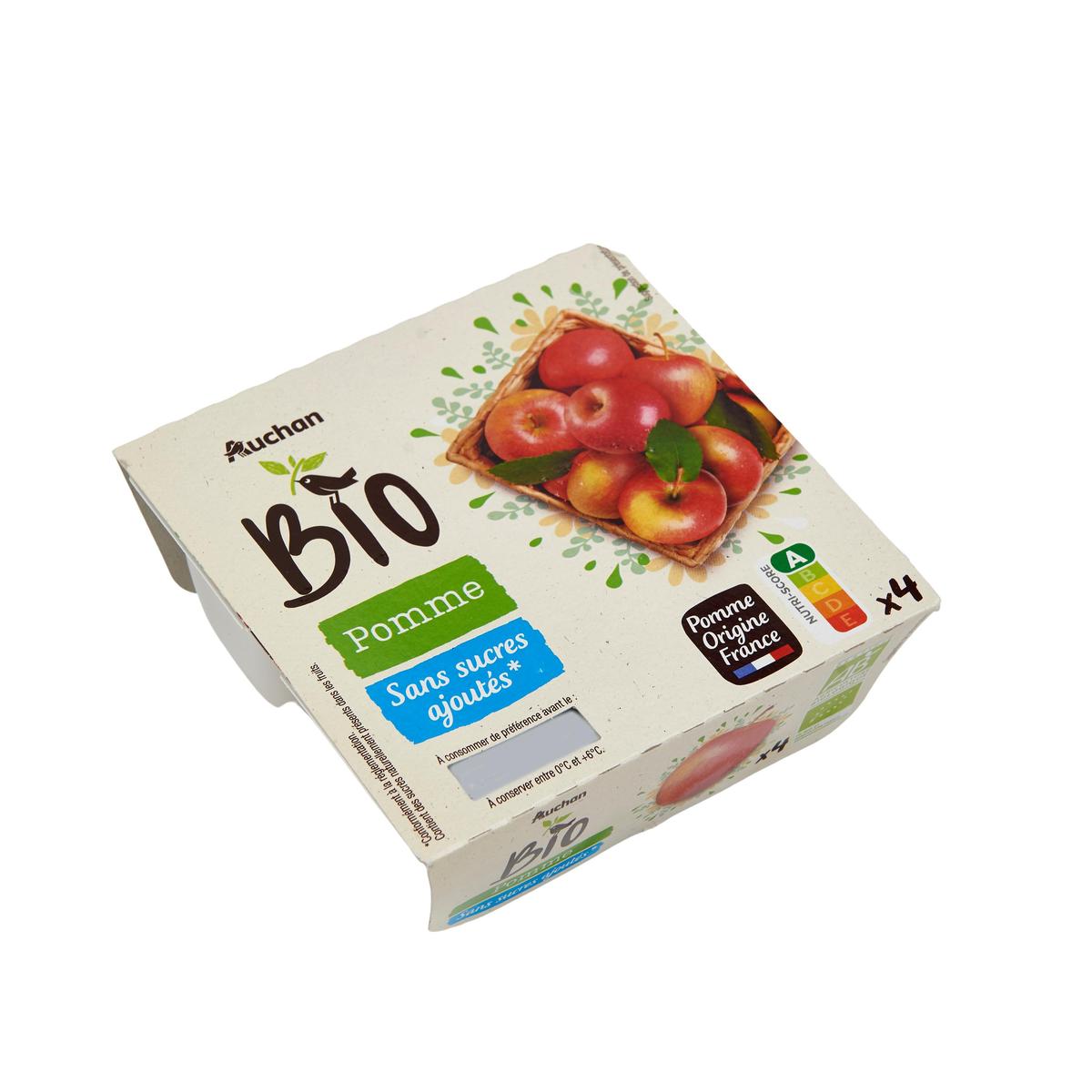 3596710444373 - Auchan BIO - Pomme Bio sans sucres ajoutés