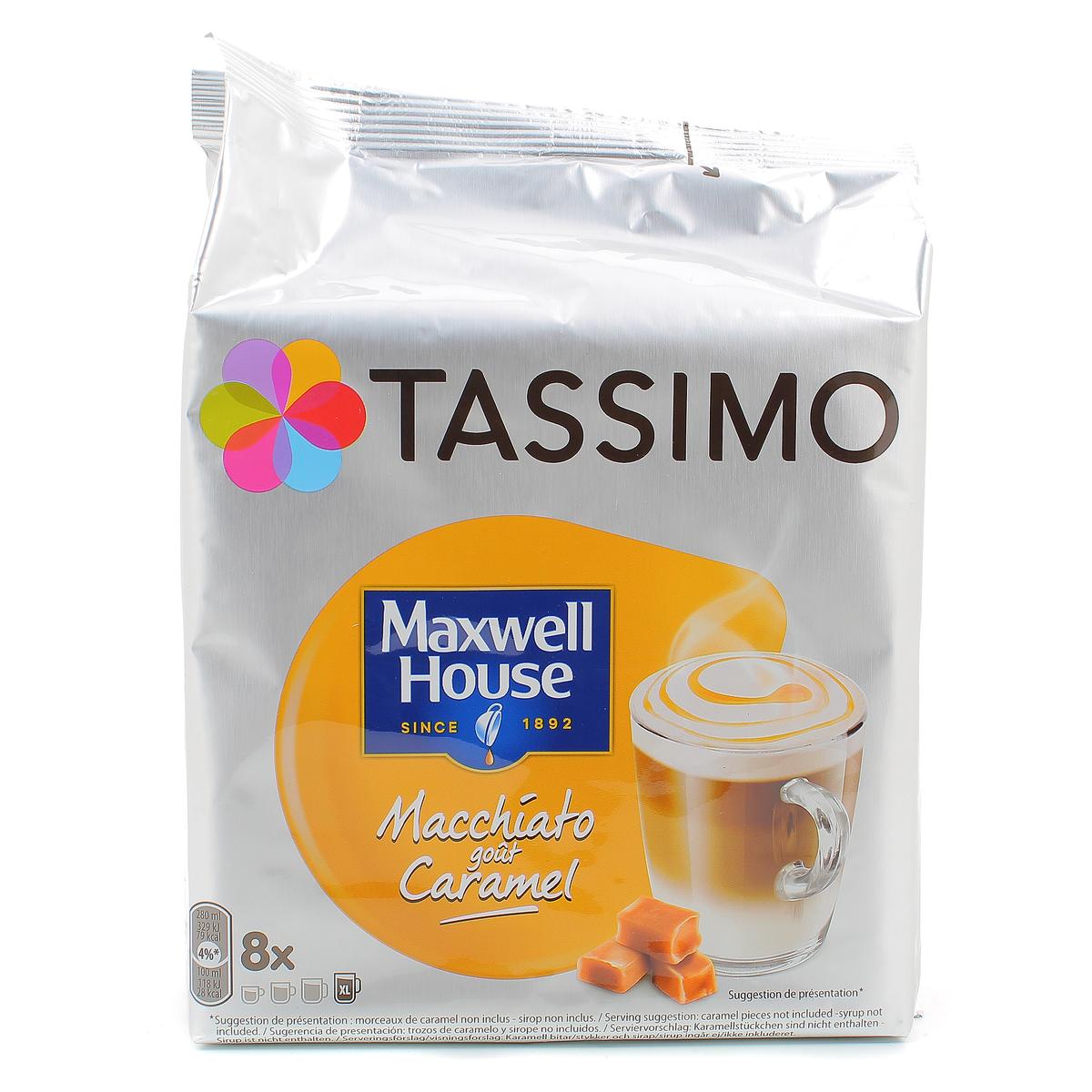 Tassimo Café dosettes Maxwell house latte macchiato caramel, 8