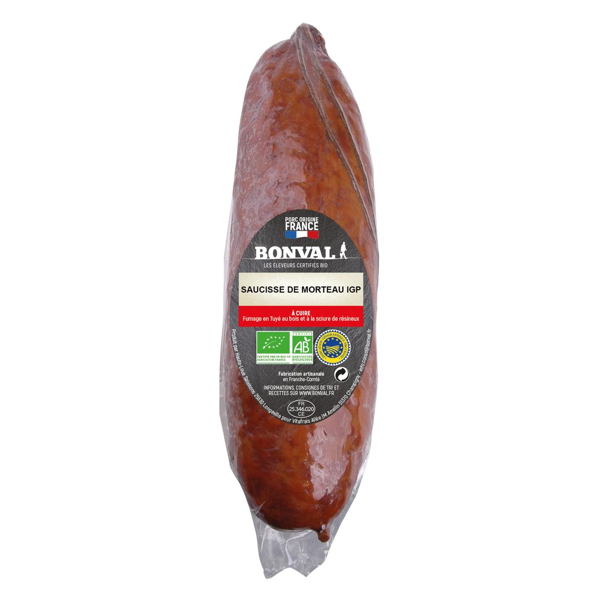 3760099536473 - Bonval - Saucisse de Morteau bio IGP